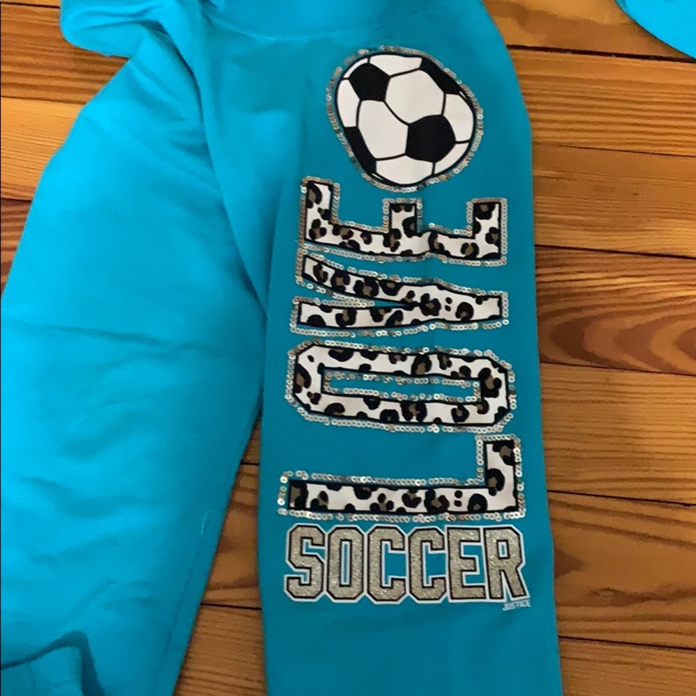 Justice soccer joggers/jacket and shirt